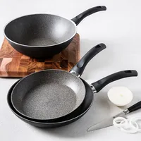 Ballarini Bologna Non-Stick Wok and Frypan - Set of 3 (Black/Grey)