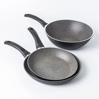 Ballarini Bologna Non-Stick Wok and Frypan - Set of 3 (Black/Grey)