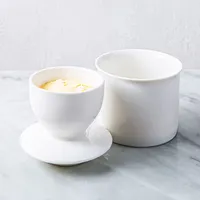 Maxwell & Williams Basic Porcelain Butter Crock-Keeper (White)