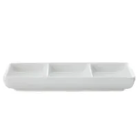 Maxwell & Williams Basic '3-Section' Porcelain sauce Platter (White)