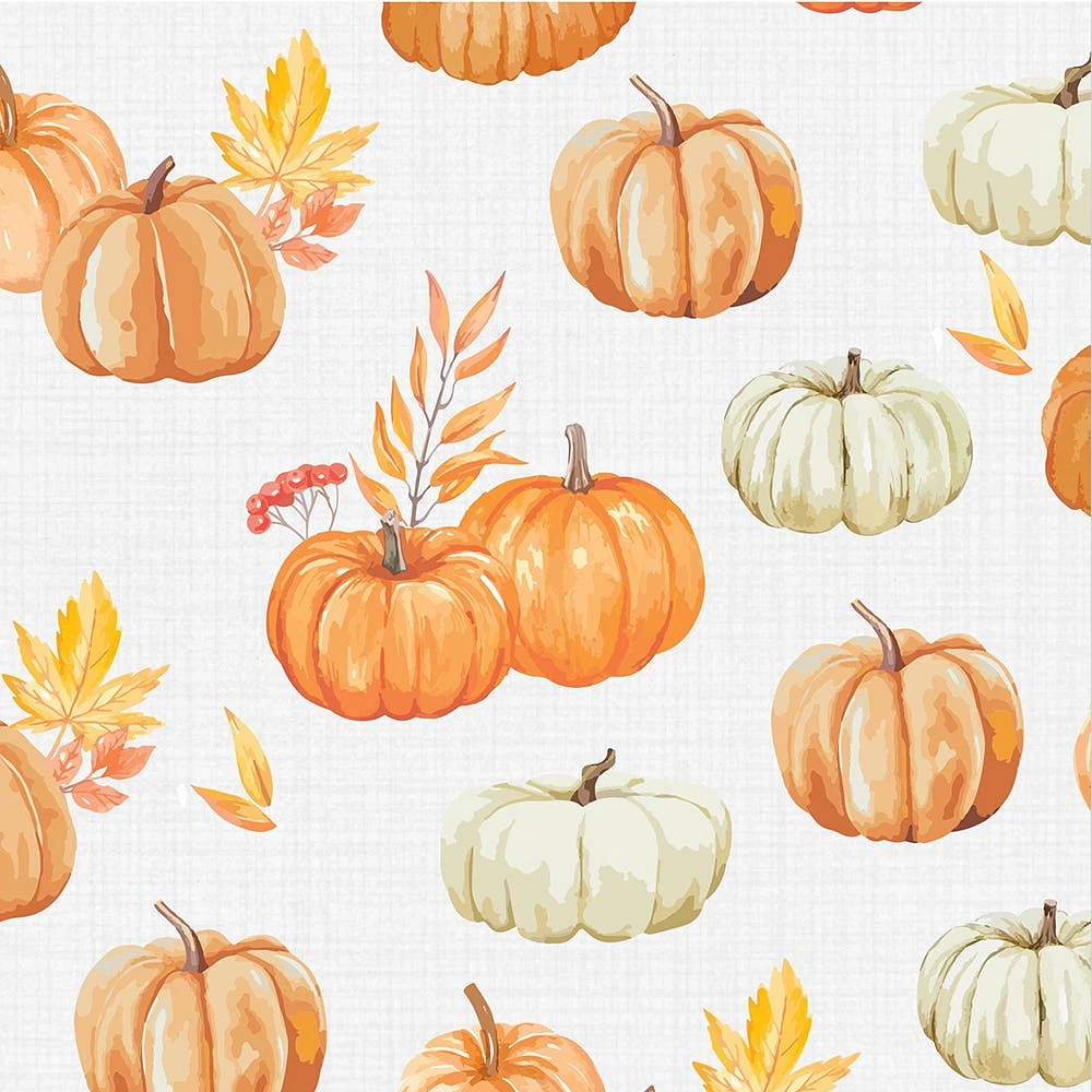 Harman 3-Ply 'Pumpkin Patch' Paper Napkin - Set of 20 (White)