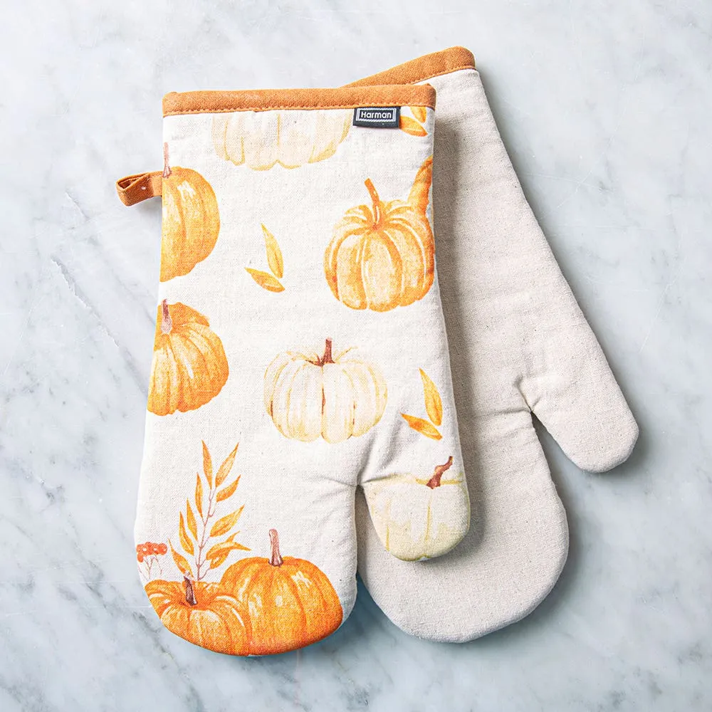 Harman Gourmet 'Pumpkin Patch' Cotton Oven Mitt - Set of 2