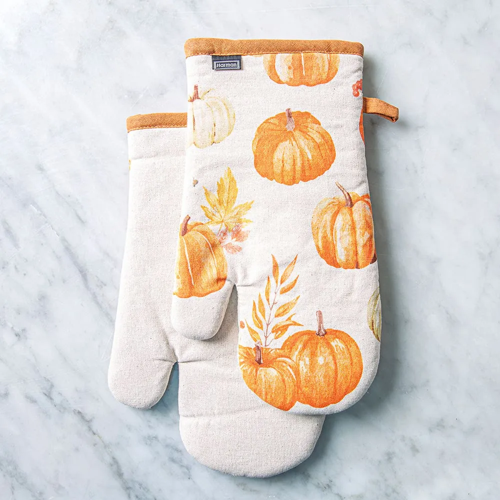 Harman Gourmet 'Pumpkin Patch' Cotton Oven Mitt - Set of 2