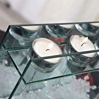 KSP Christmas Mirror 'Winter Wonderland' Glass Tealight Holder 3-Light