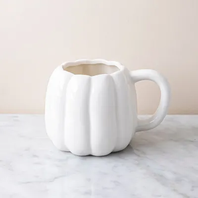 Harman Pumpkin Ceramic Mug (White)
