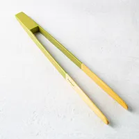 Pebbly Bamboo Magnetic Toast Tongs 9.5" (Asstd.)