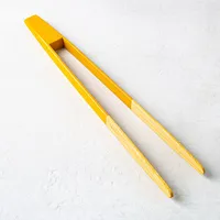 Pebbly Bamboo Magnetic Toast Tongs 9.5" (Asstd.)