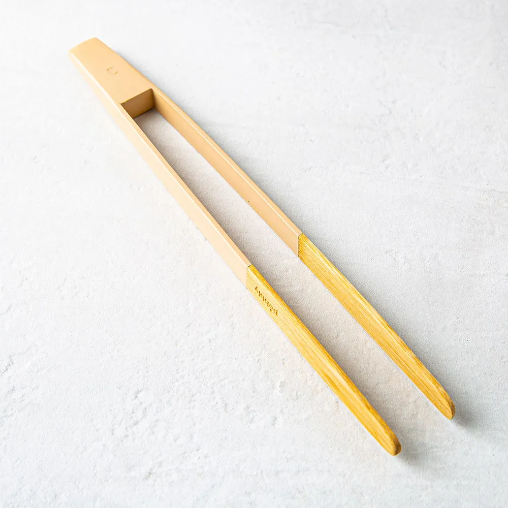 Pebbly Bamboo Magnetic Toast Tongs 9.5" (Asstd.)