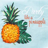 Harman 3-Ply 'Party Like A Pineapple' Paper Napkin - Set of 20 (Blue)