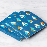 Harman 3-Ply 'Sailboat' Paper Napkin - Set of 20 (Blue)