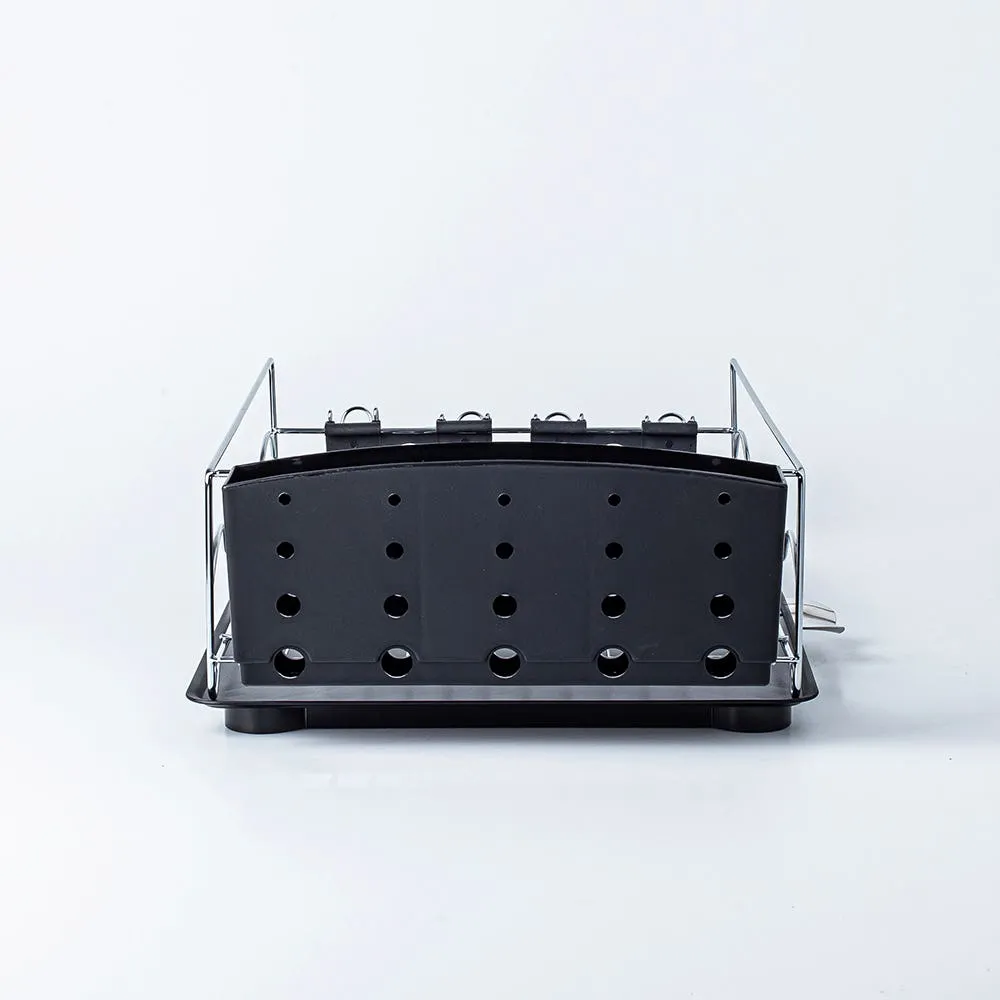 KSP Wave Dish Rack with Tray (Chrome/Black)
