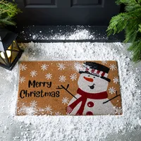 KSP Christmas 'Snowman' Coir Doormat (Multi Colour)