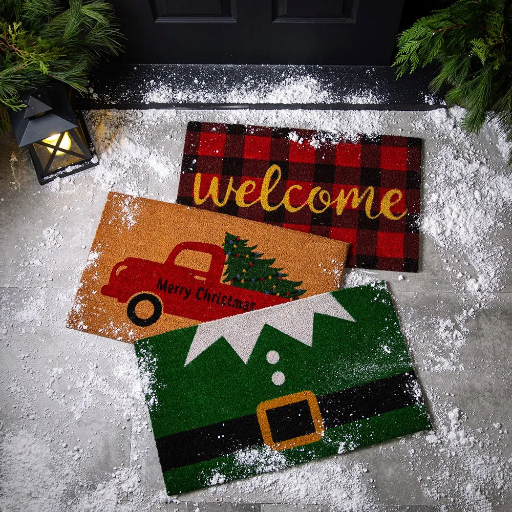 KSP Christmas 'Truck' Coir Doormat (Multi Colour)