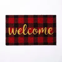 KSP Christmas 'Welcome' Coir Doormat (Multi Colour)