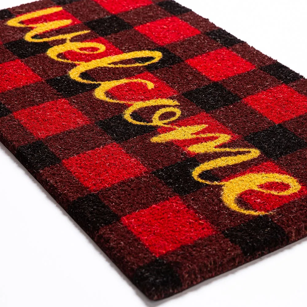 KSP Christmas 'Welcome' Coir Doormat (Multi Colour)