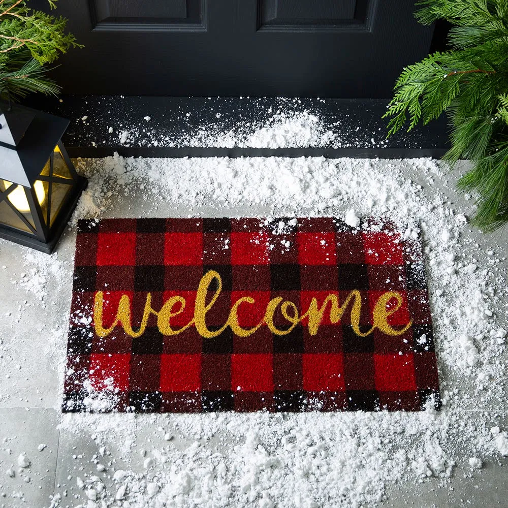 KSP Christmas 'Welcome' Coir Doormat (Multi Colour)