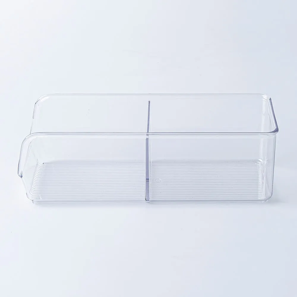 iDesign Linus Drawer Organizer '2-Section' Bin Divided 4x11"