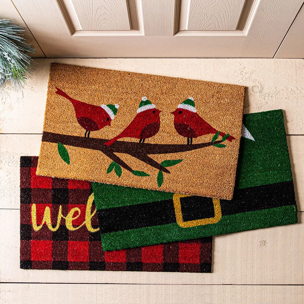 KSP Christmas 'Elf' Coir Doormat (Green)