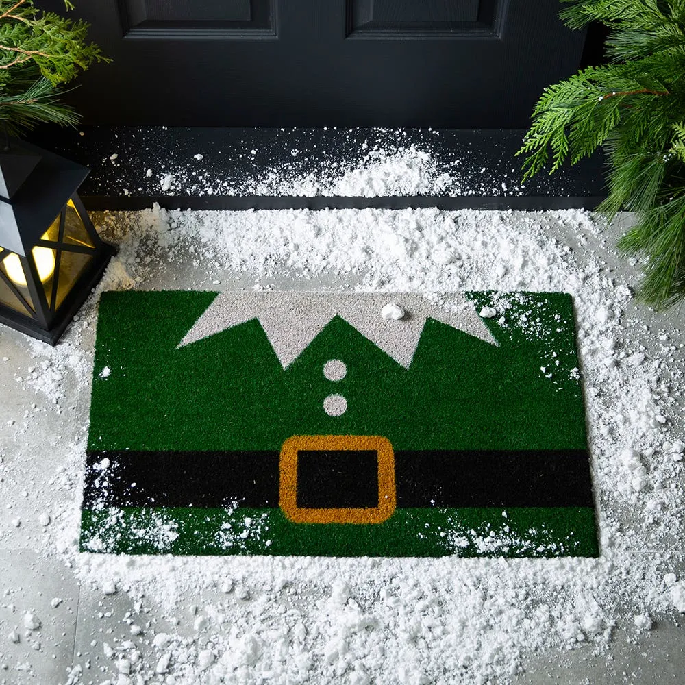 KSP Christmas 'Elf' Coir Doormat (Green)