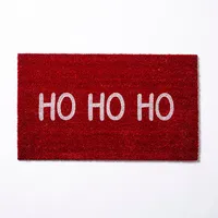 KSP Christmas 'Ho Ho Ho' Coir Doormat (Red)