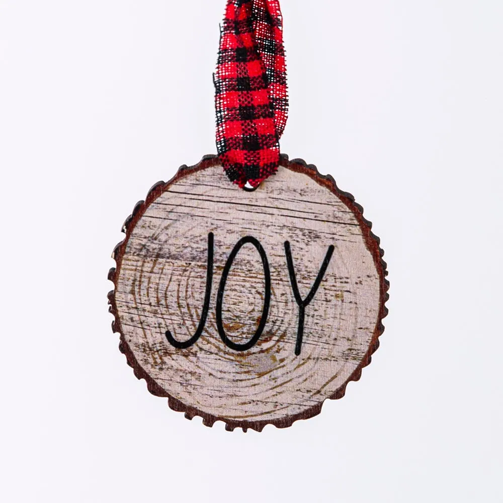 Christmas Tradition 'Wood Look' Ornament Love/Peace/Joy (Asstd.)