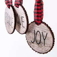 Christmas Tradition 'Wood Look' Ornament Love/Peace/Joy (Asstd.)