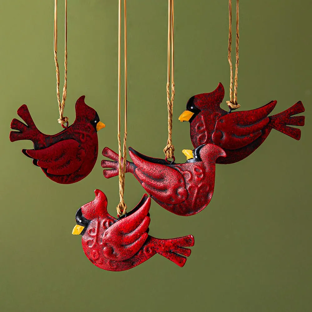 Christmas Tradition 'Metal Cardinal' Ornament (Red) - Assorted