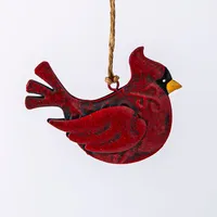 Christmas Tradition 'Metal Cardinal' Ornament (Red) - Assorted