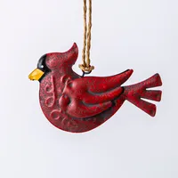 Christmas Tradition 'Metal Cardinal' Ornament (Red) - Assorted