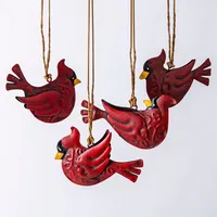 Christmas Tradition 'Metal Cardinal' Ornament (Red) - Assorted