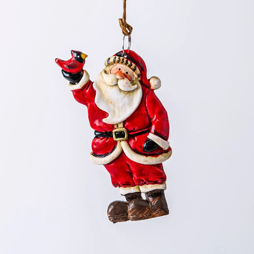 Christmas Tradition 'Wood Look' Ornament Snowman/Santa (Asstd.)