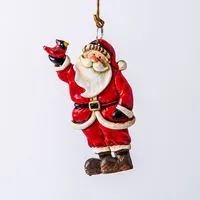 Christmas Tradition 'Wood Look' Ornament Snowman/Santa (Asstd.)