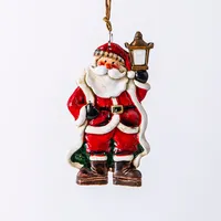 Christmas Tradition 'Wood Look' Ornament Snowman/Santa (Asstd.)