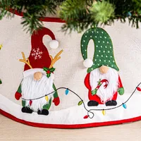 KSP Chrismtas 'Gnome Town' Tree Collar 26" Dia. x 10" H (Multi Colour)