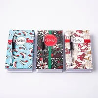 Ty Christmas Memo 'Chalet/Floral/Skates' Notepad w/Pen - S/2 (Asstd.)