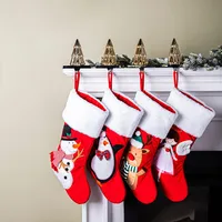 KSP Christmas 'Snowman' Velvet Stocking 20" (White/Red)