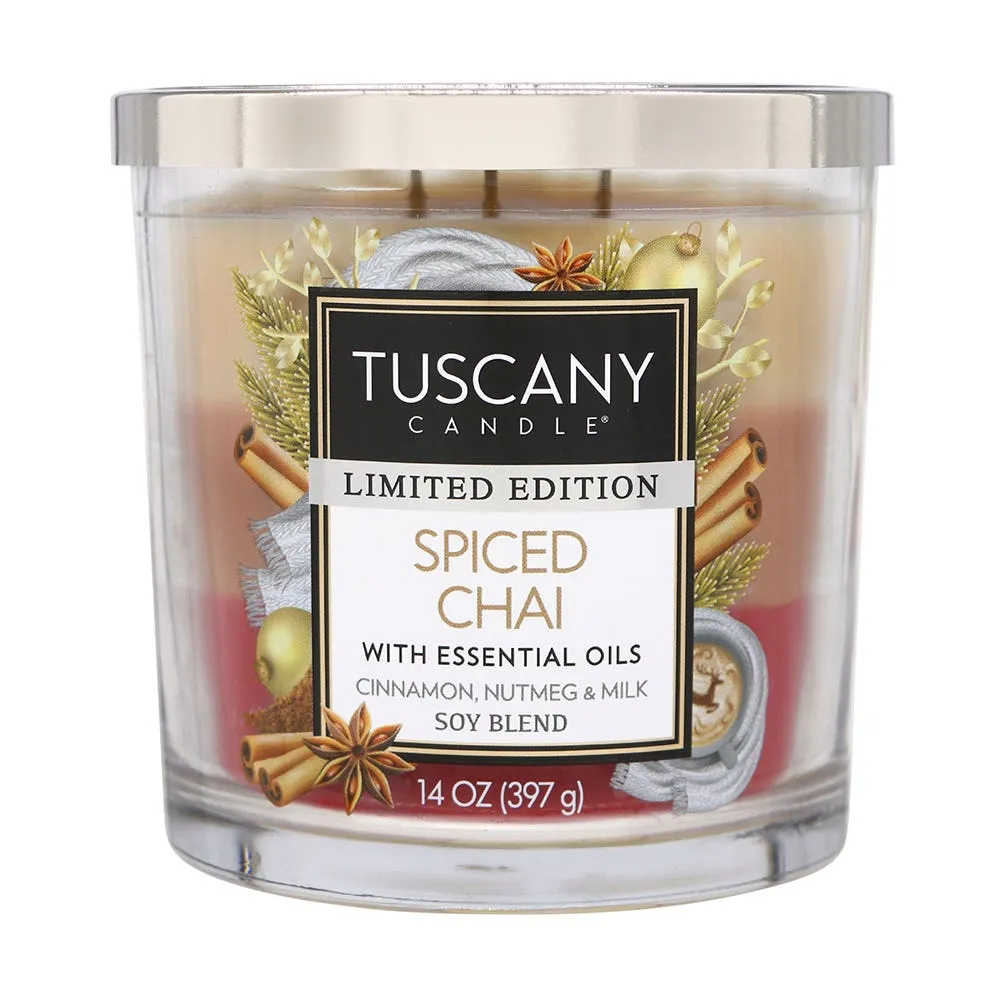 Empire Christmas 'Spiced Chai' Glass Jar Candle (45 Hour Burn Time)