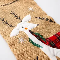 KSP Christmas 'Reindeer' Jute Stocking 20" (Natural)