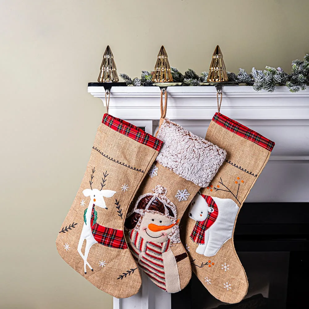 KSP Christmas 'Reindeer' Jute Stocking 20" (Natural)