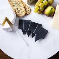 KSP Slate Cheese Markers with Chalk - Set of 4 (Grey)