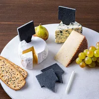 KSP Slate Cheese Markers with Chalk - Set of 4 (Grey)