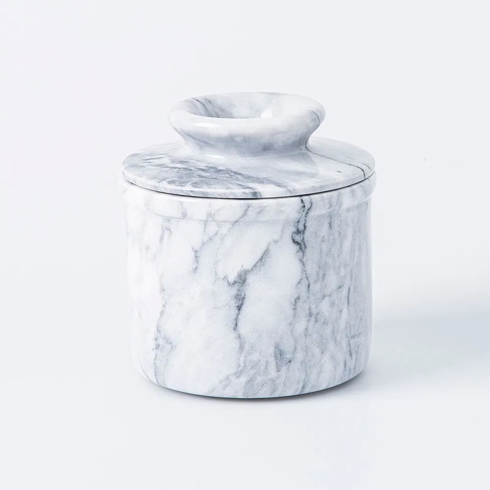 KSP Marble Butter Bell with Lid 9.6cm dia. x 11cm (White/Grey)