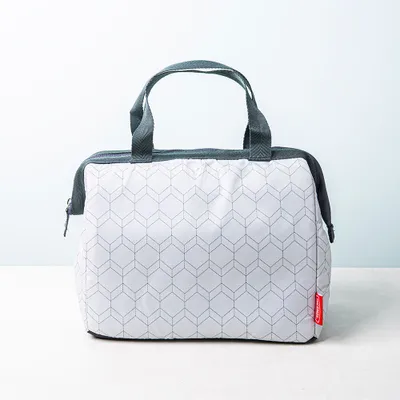 Thermos Raya Duffle 'Geo Grey' Insulated Lunch Bag (Grey)