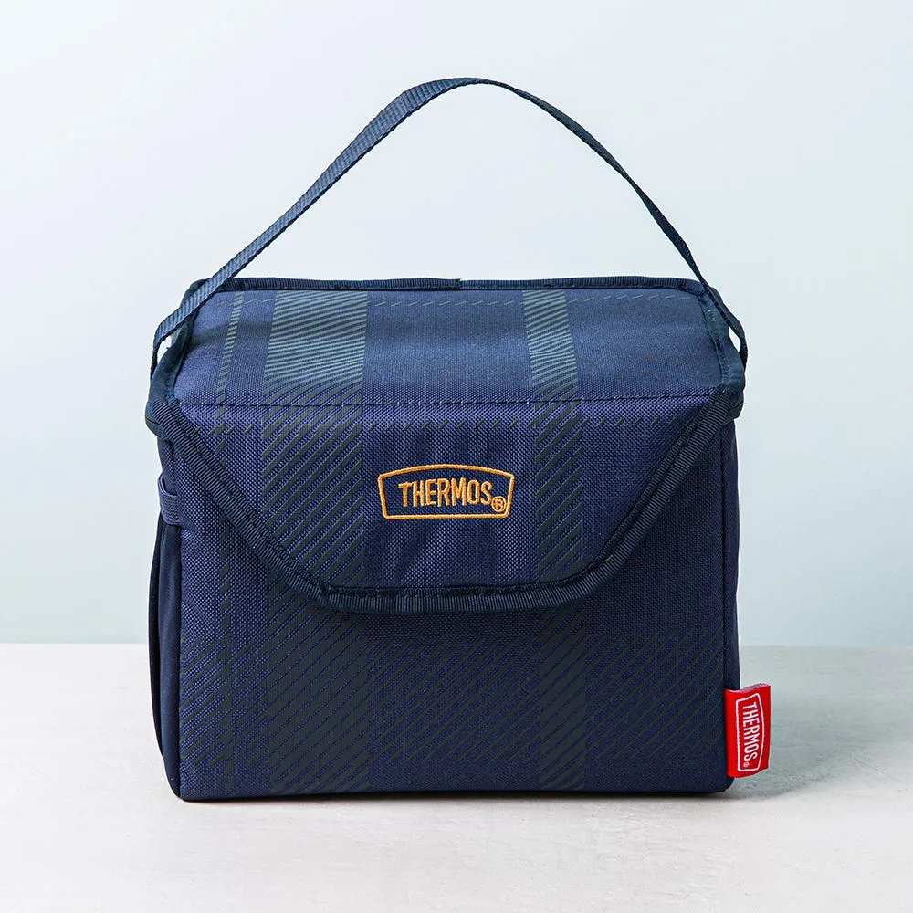 Thermos Basic Plaid Insulated 6-Can Lunch Bag (Navy)