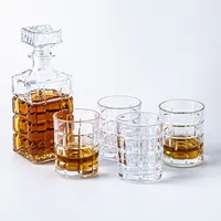 Godinger Crystal 'Radius' Whiskey Decanter Combo - Set of 5 (Clear)