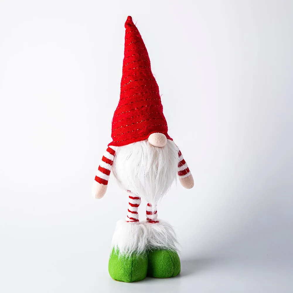 KSP Christmas Gnome 'Nordic' Standing Figurine with LED 19.5" (Red)