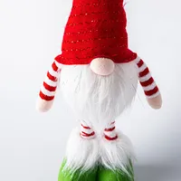 KSP Christmas Gnome 'Nordic' Standing Figurine with LED 19.5" (Red)