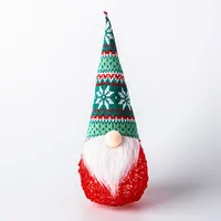 KSP Christmas Gnome 'Nordic' Fabric Figurine with LED 12" (Assorted)