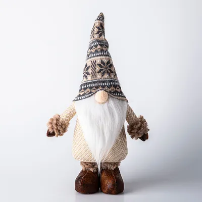 KSP Christmas Gnome 'Nordic' Standing Fabric Figurine 15"