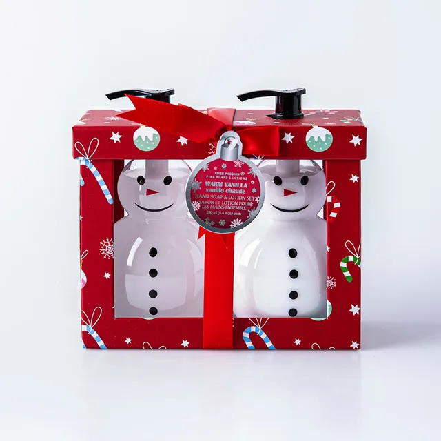 Kitchen Stuff Plus Inc. Pure Passion Christmas 'Snowman' Soap/Lotion Gift  Combo 250ml - Set/ 2